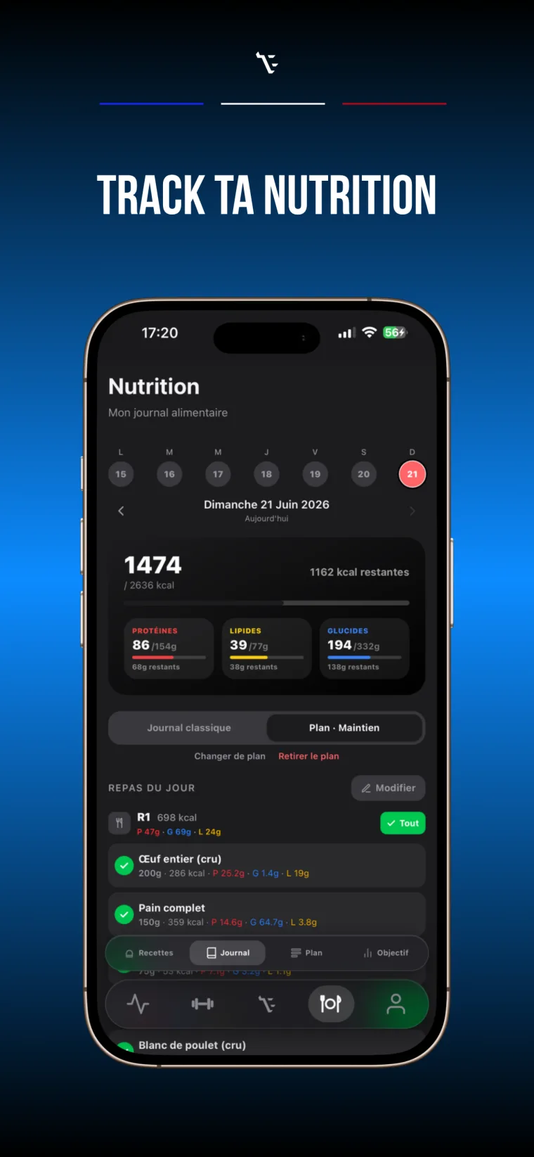 Journal de nutrition quotidien